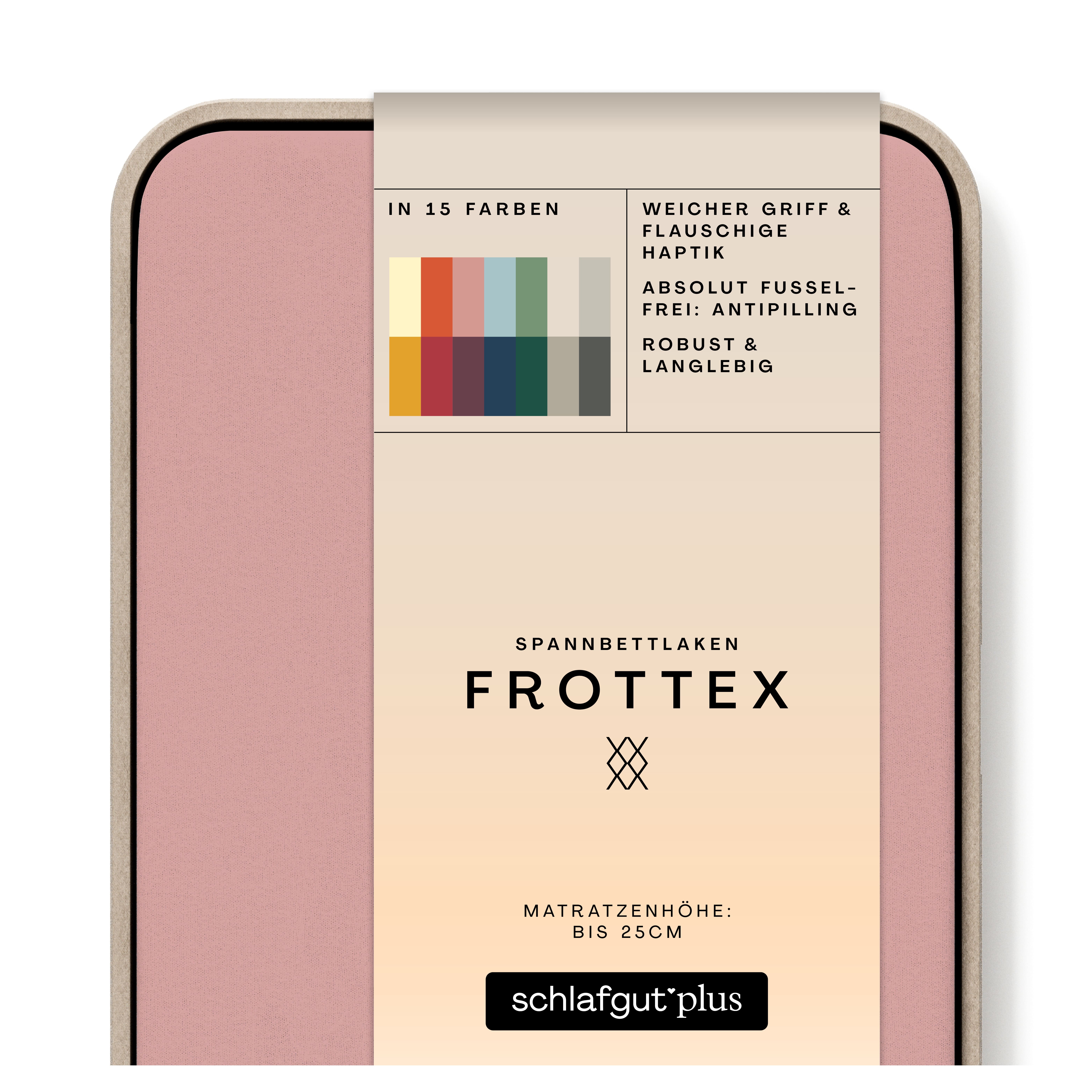 Das Produktbild vom Spannbettlaken der Reihe Frottex in Farbe purple mid von Schlafgut