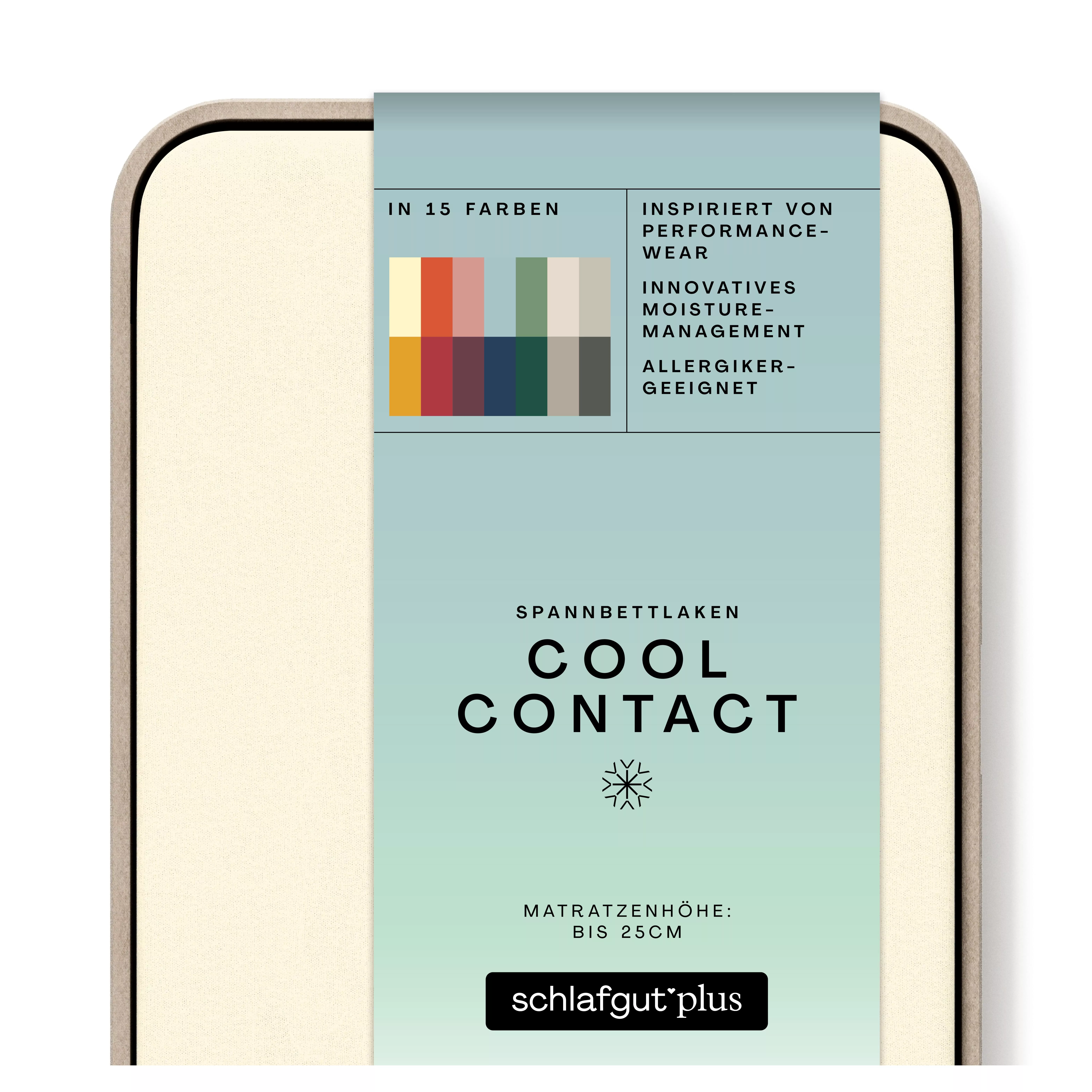 Das Produktbild vom Spannbettlaken der Reihe Cool Contact in Farbe yellow light von Schlafgut