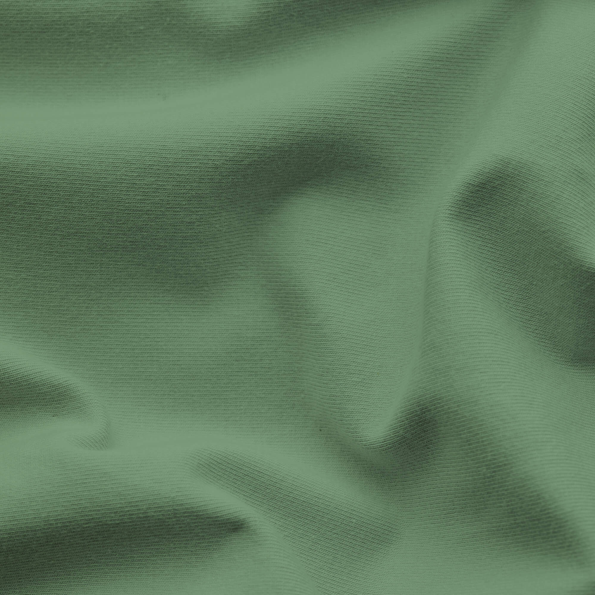 Spannbettlaken Pure Topper von Schlafgut in Farbe green mid aus 95% Bio-Baumwolle und 5% Elasthan Stoff