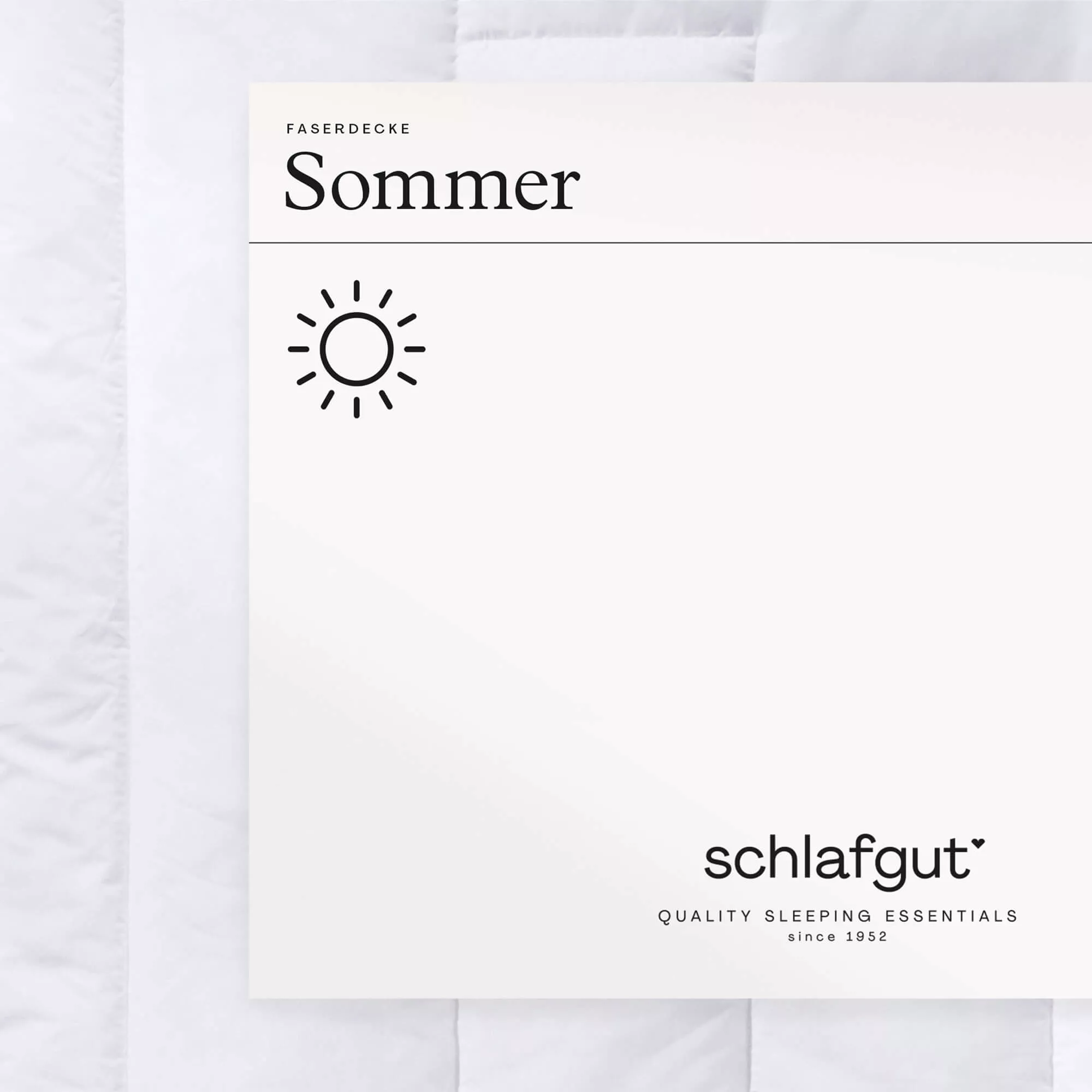 Faserdecke Premium Sommerbettdecke schlafgut 155x220cm