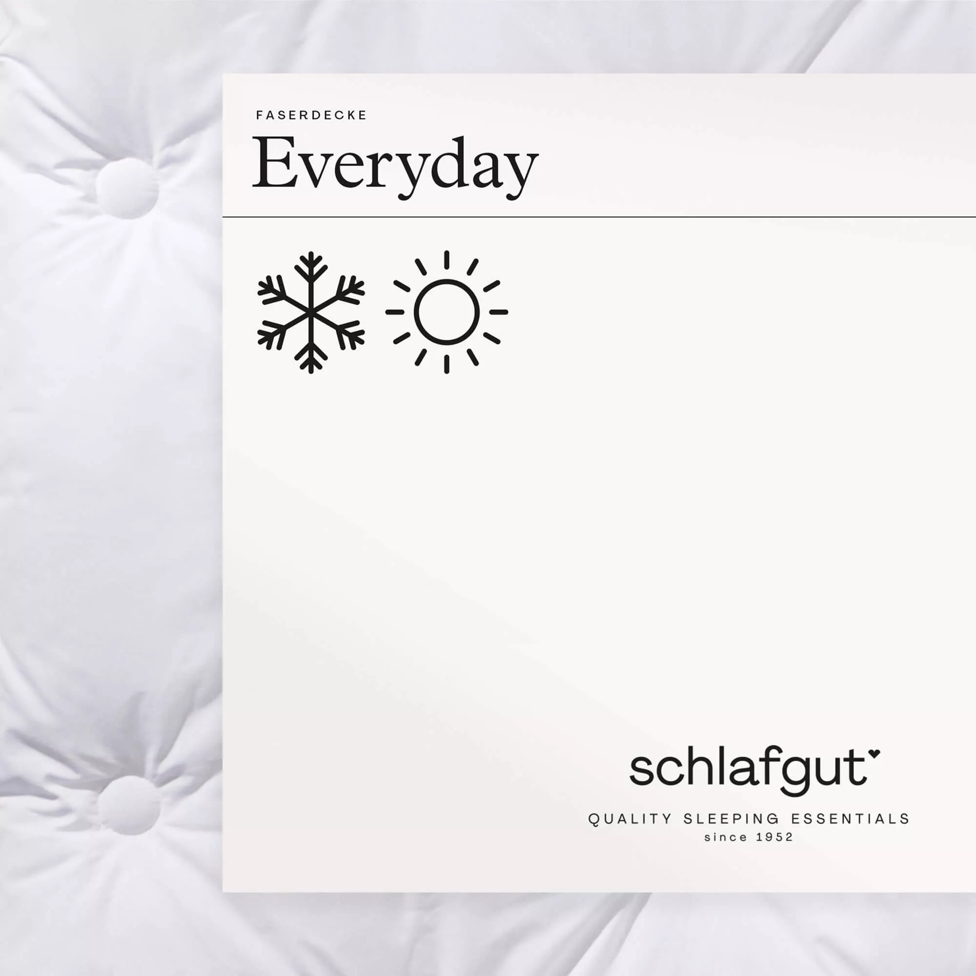 Faserdecke Pure Everydaybettdecke schlafgut 155x220cm