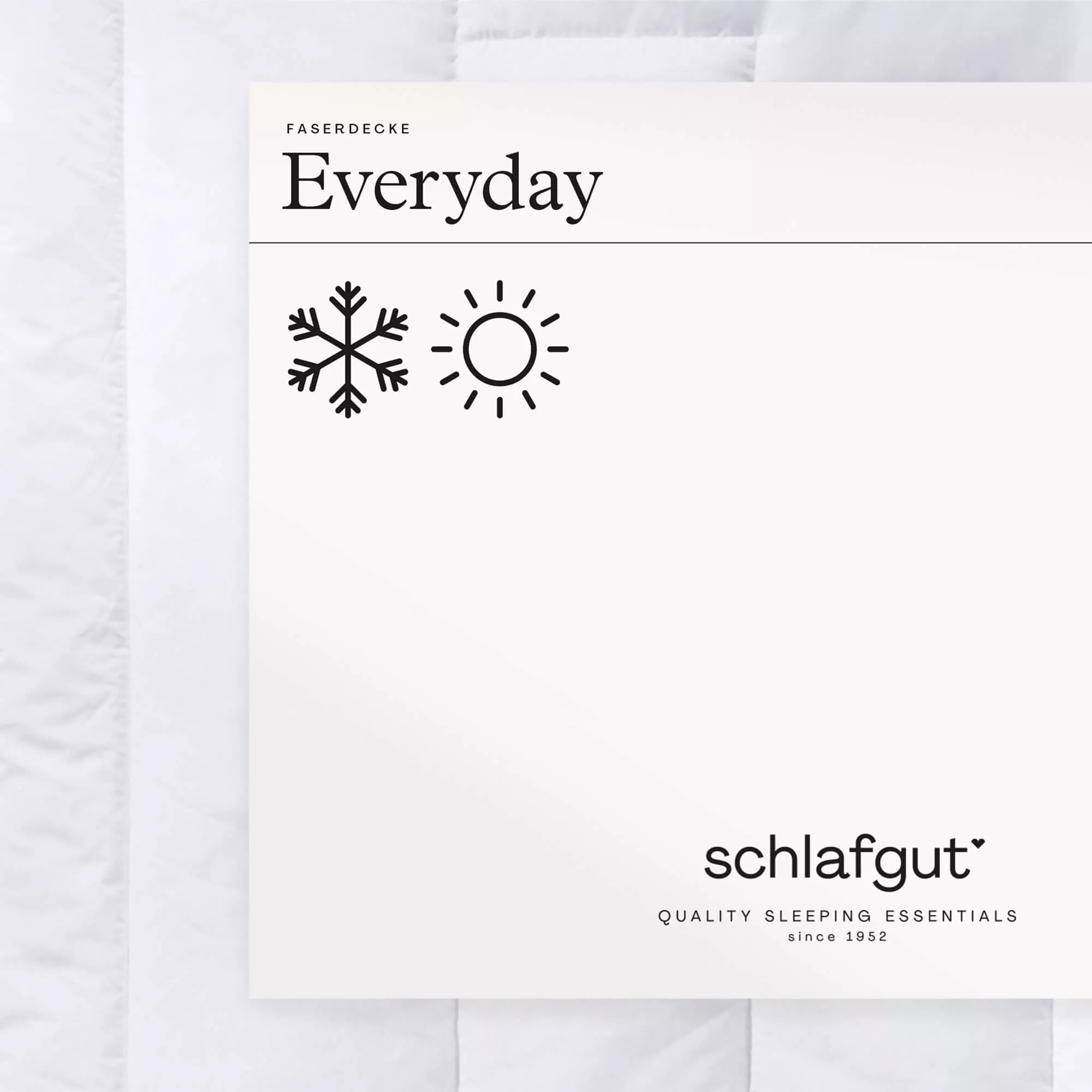Faserdecke Premium Everydaybettdecke schlafgut 135x200cm