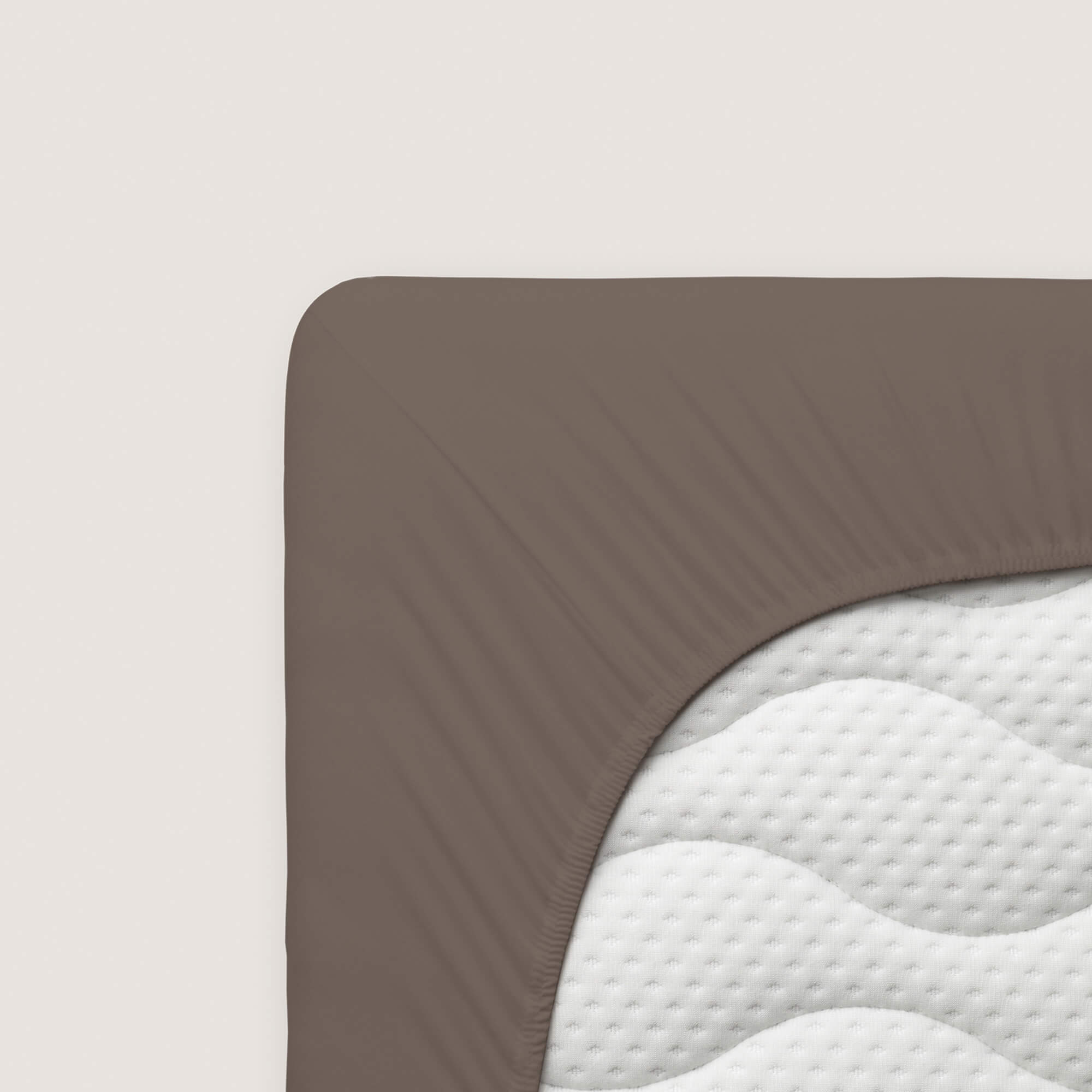 Spannbettlaken Casual sand deep Matratze Spannbettlaken Casual von Schlafgut in Farbe sand deep aus 100% Bio-Baumwolle auf Matratze